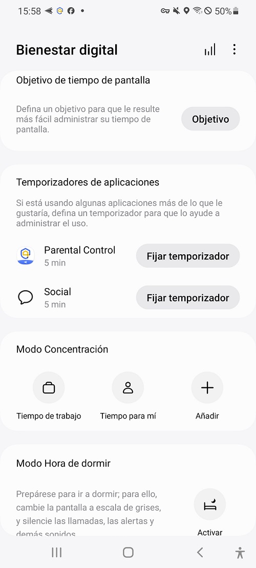 Bienestar Digital de Samsung