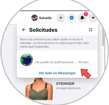 solicitud en messenger