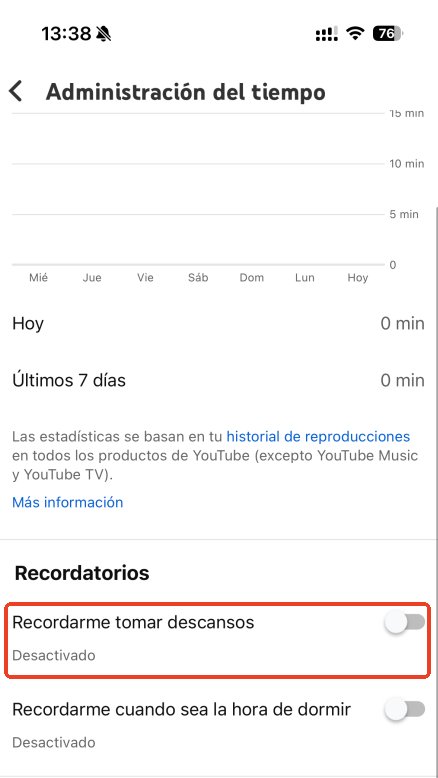 tocar Recordarme tomar un descanso en youtube