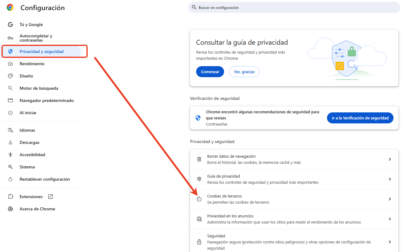 usar cookies para recuperar el historial de Chrome