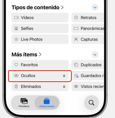 ver foto oculta en iphone