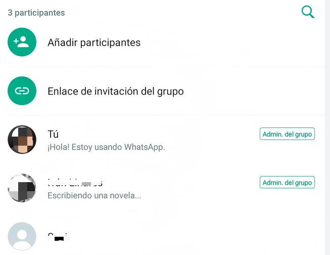 participante de grupo en whatsapp