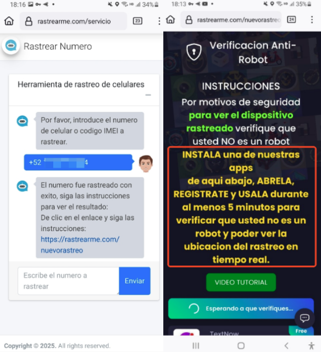 rastrearme.com no funciona