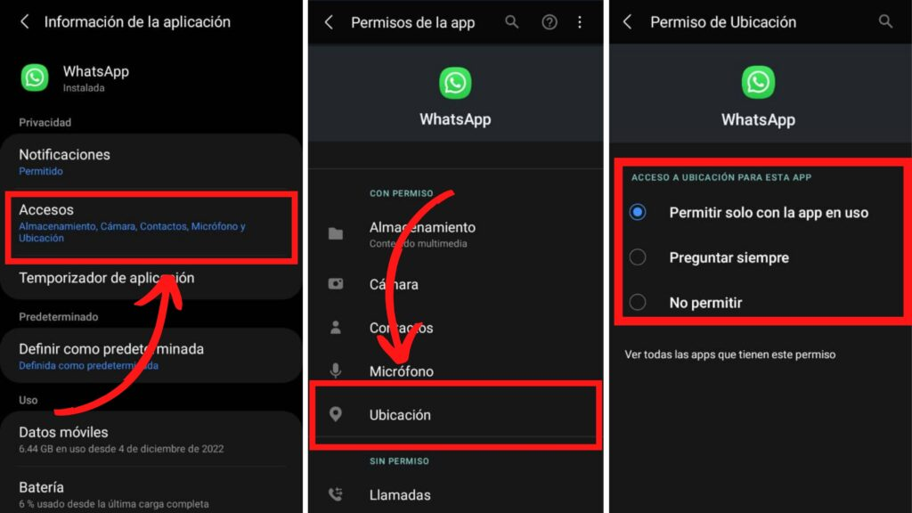 Activar los permisos de ubicación en android