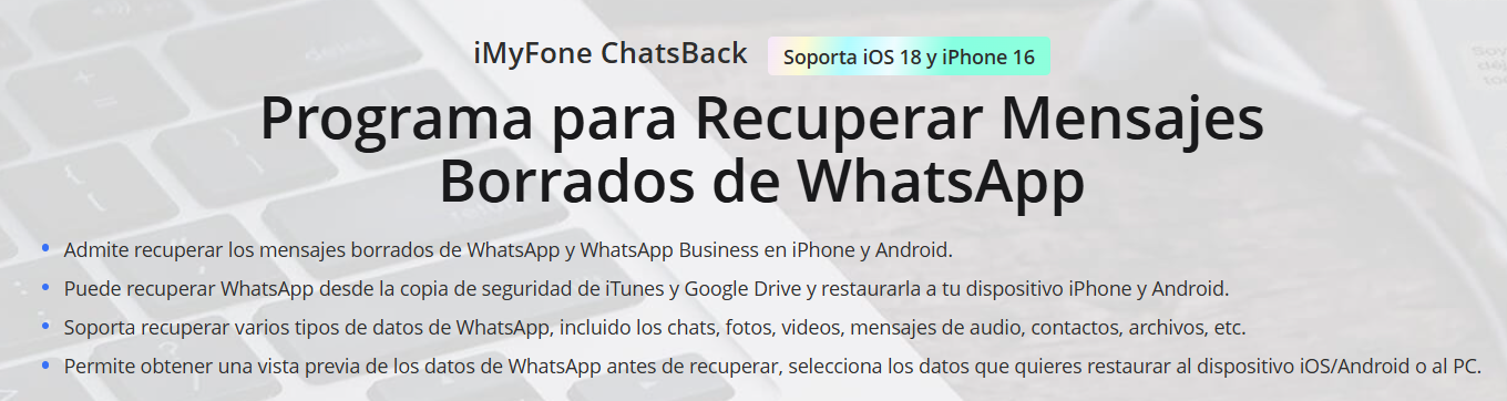 iMyFone ChatsBack WhatsApp Recuperación