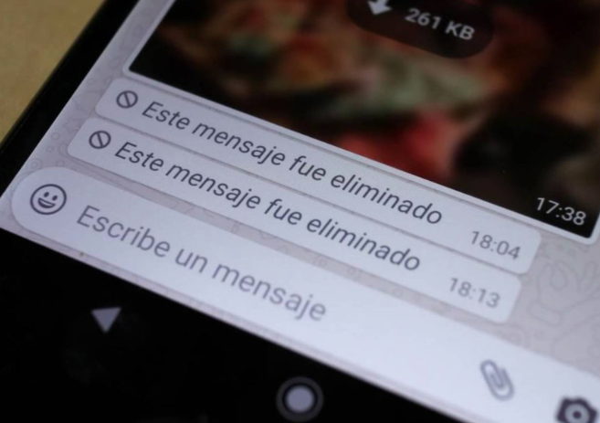 mensaje eliminado de whatsapp