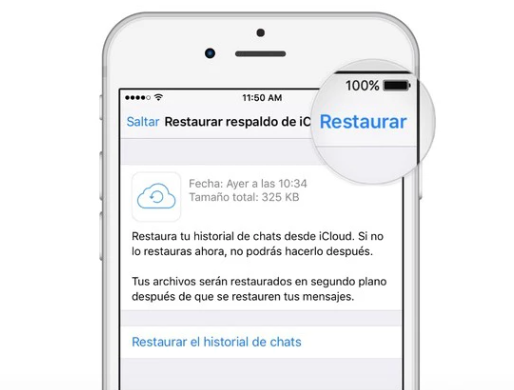 recuperar copia de seguridad de whatsapp iphone