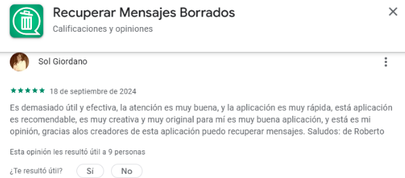 reseña de Recuperar Mensajes Borrados