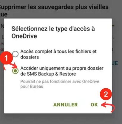 SMS Backup & Restore étape 3