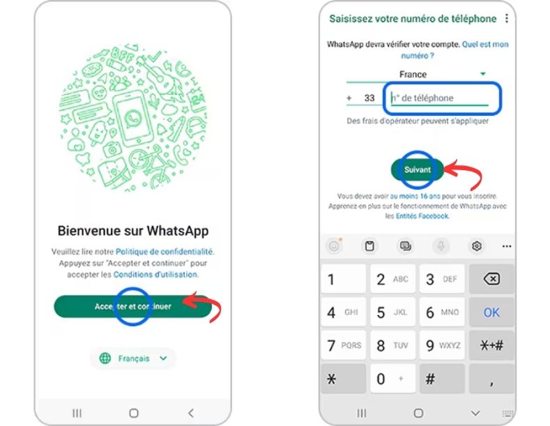 Installation WhatsApp