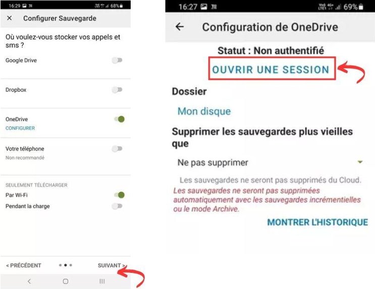 SMS Backup & Restore étape 2