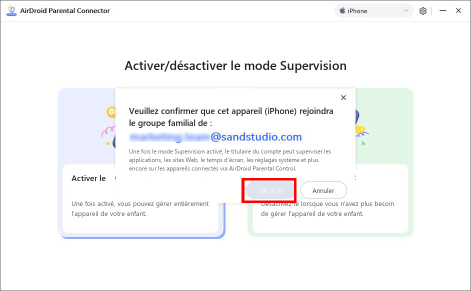 confirmer l'adresse e-mail