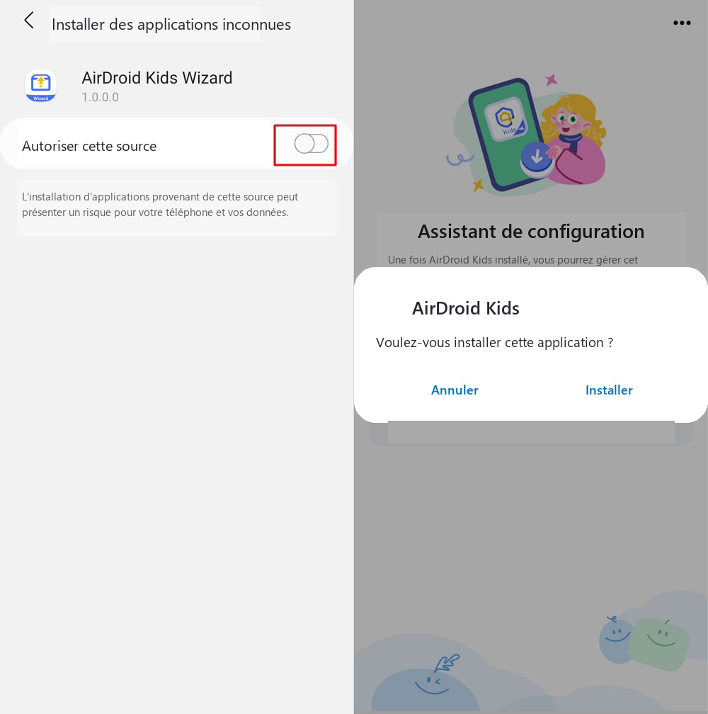 configurer AirDroid Kids Wizard pour installer AirDroid Kids