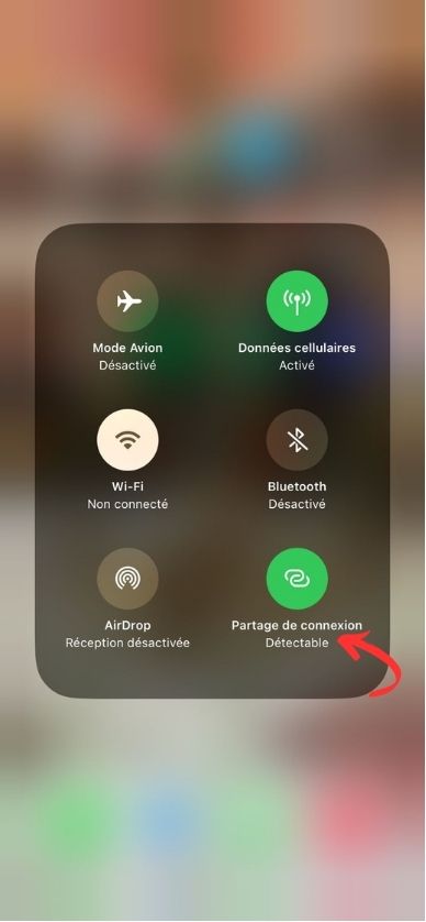 Activer le partage de connexion iPhone