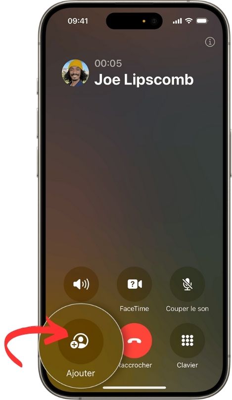 Ajouter d'autres participants appels iPhone