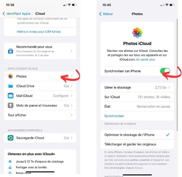 Arrêter la synchronisation des photos iPhone et iPad