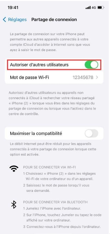 Autoriser d'autres utilisateurs iPhone