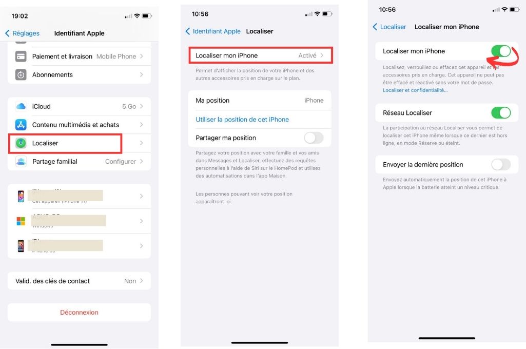 Désynchroniser le partage de la localisation iPhone et iPad