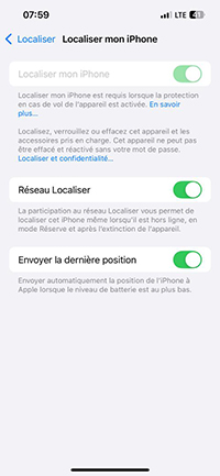 L’Application « Localiser »