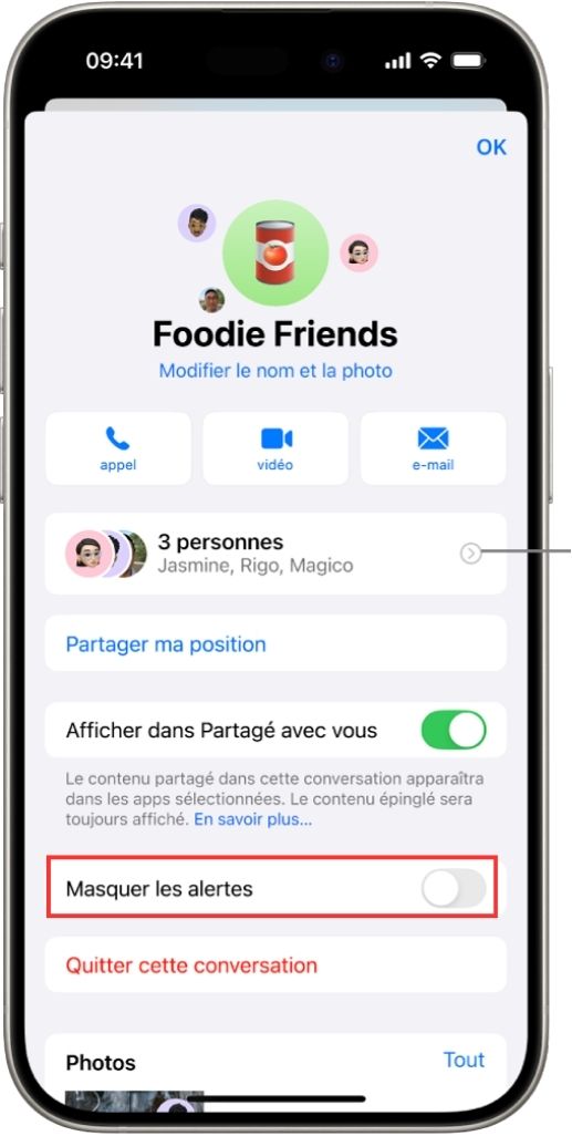 Mettez les notifications en sourdine iPhone