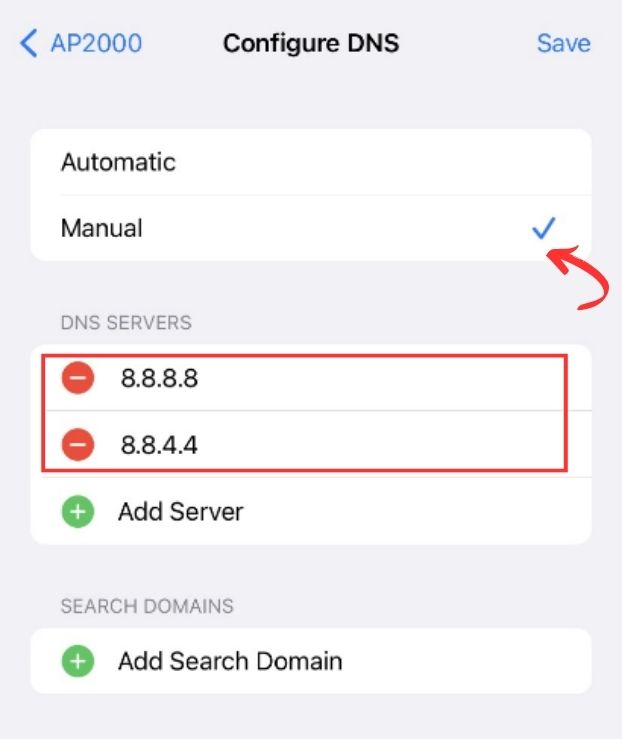 Modifier les paramètres DNS iPhone
