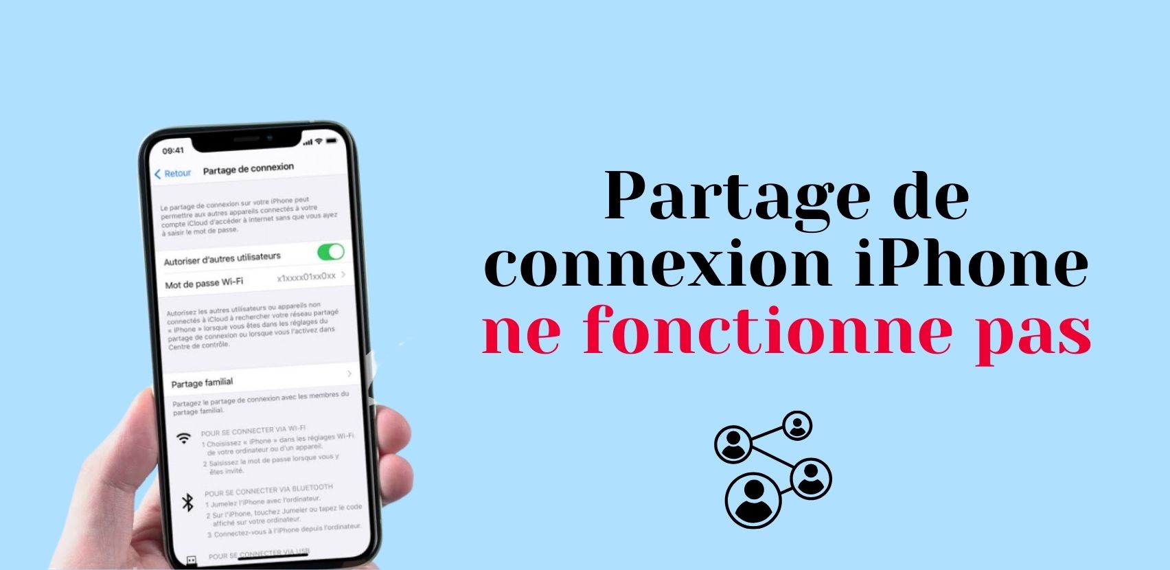 Partage de connexion iPhone ne fonctionne pas