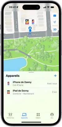 Comment puis-je voir la localisation de mon enfant sur iPhone