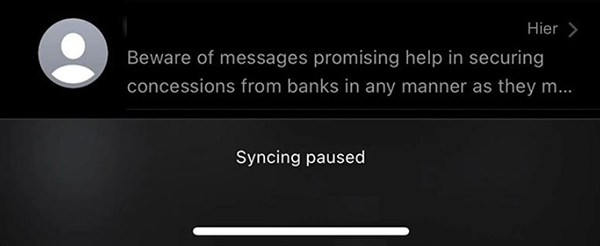 Que Signifie La Synchronisation Suspendue Sur Les Messages iPhone