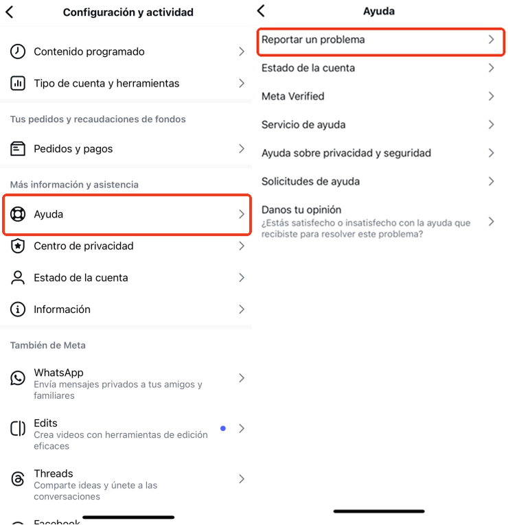 Reportar un problema en registros