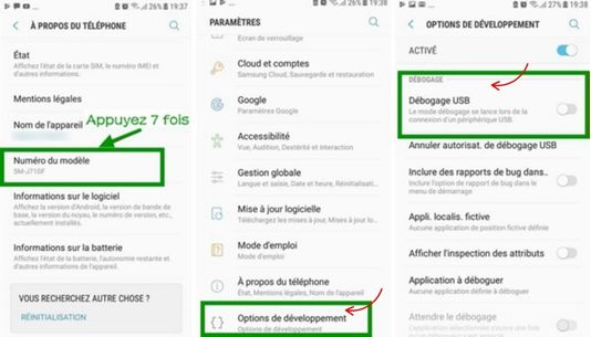 Activer le débogage USB depuis un ordinateur