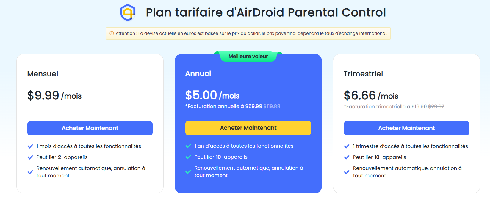 AirDroid Parent Control prix