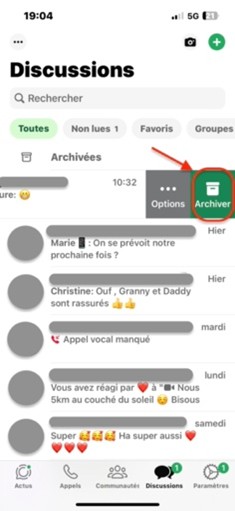 Archiver les conversations WhatsApp