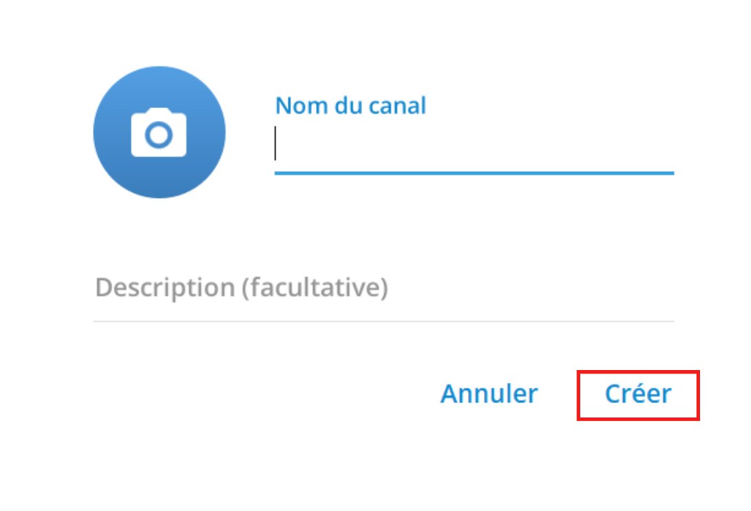 Créer un nom du canal Telegram