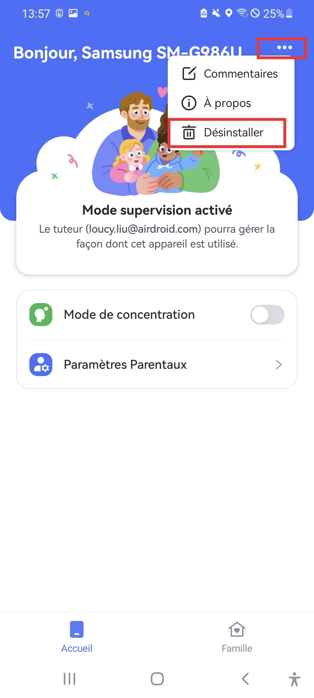 Désinstaller AirDroid Kids
