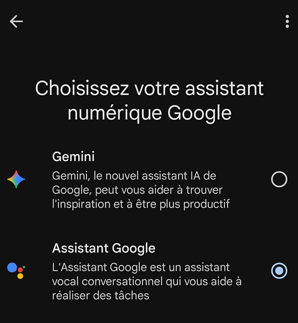 Difficulté à revenir sur Google Assistant