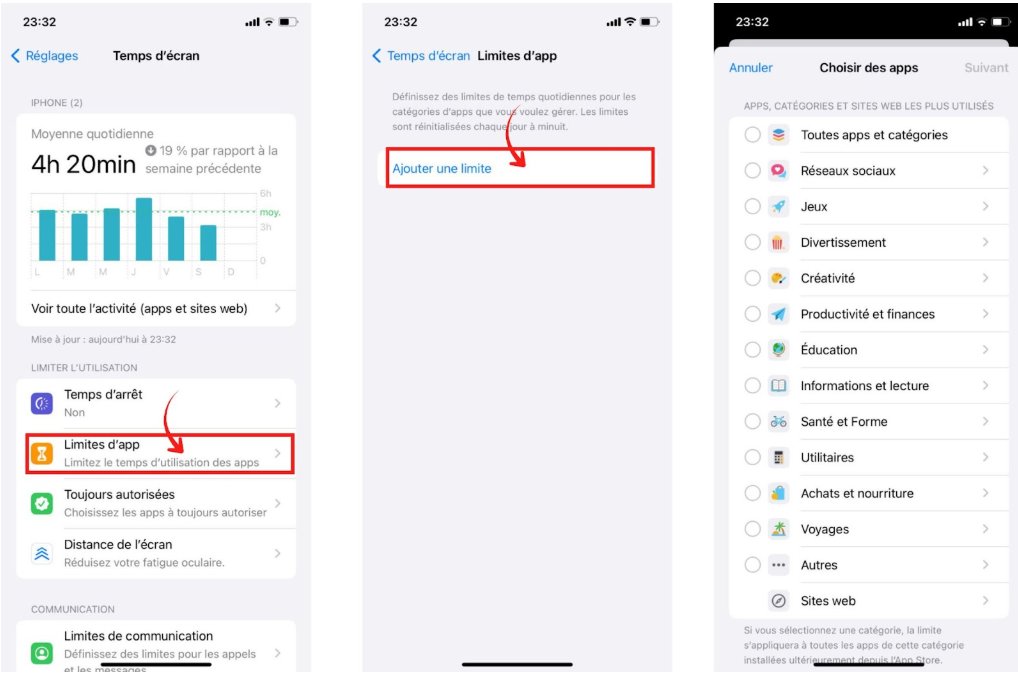Bloquer des applications spécifiques sur iPhone