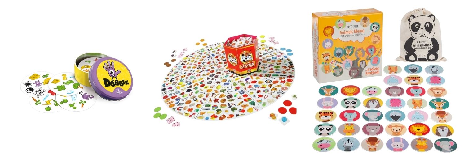 eux de société pour travailler l'attention enfant