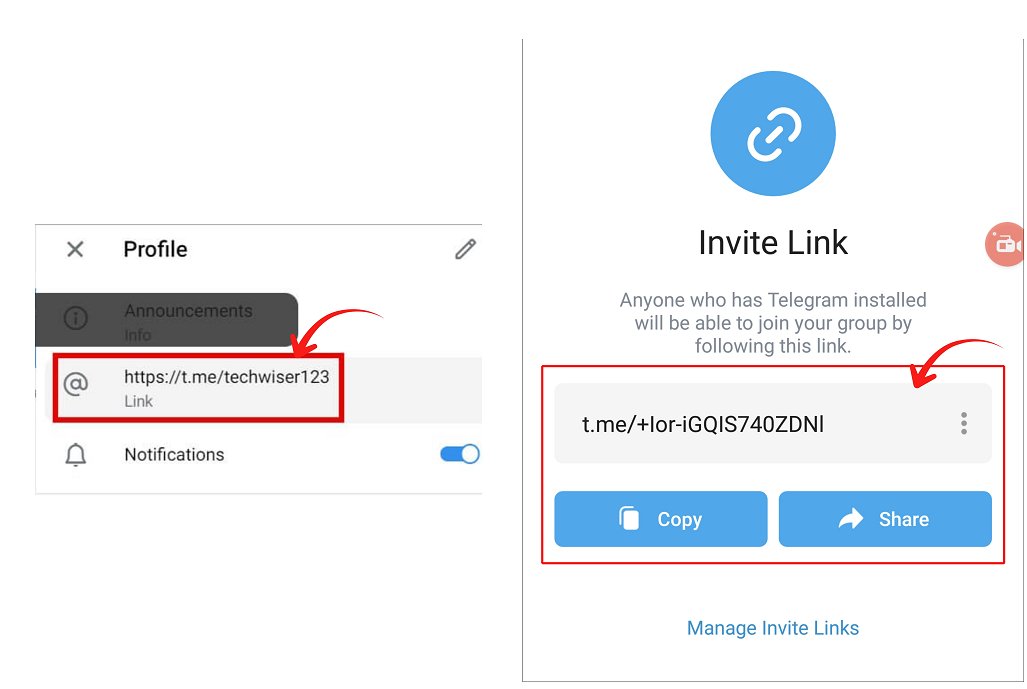 lien d’invitation Telegram