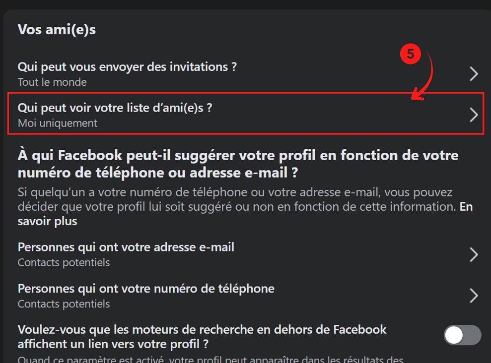 Qui peut voir votre liste d'amis
