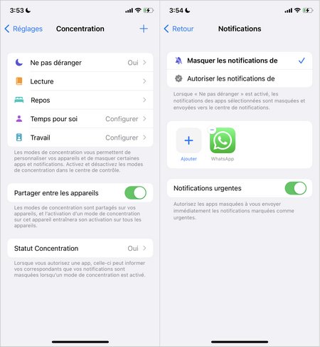 Masquer les notifications WhatsApp