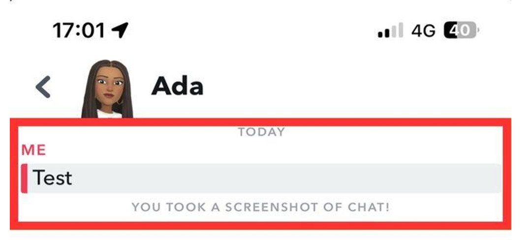 Message sauvegardé Snapchat