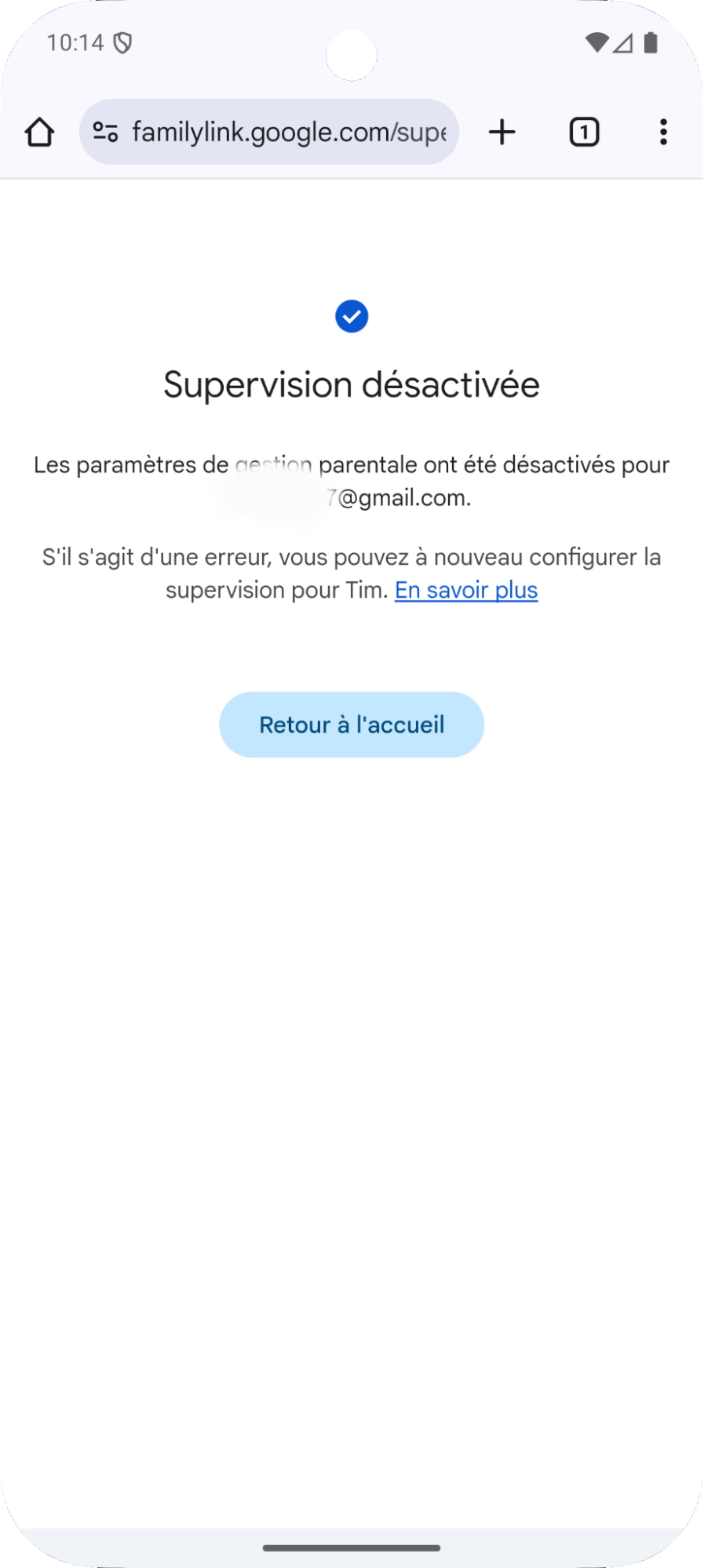 Arreter la supervision Family Link