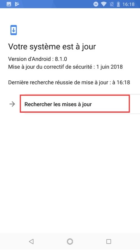 Mise à jour du système
