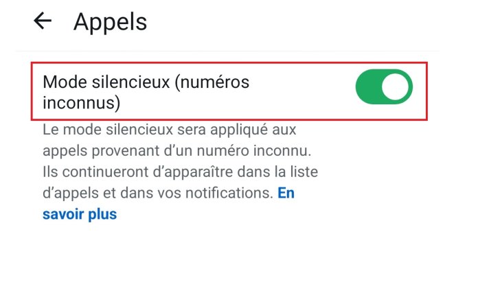 Mettre en sourdine les appels inconnus sur iPhone ou Android