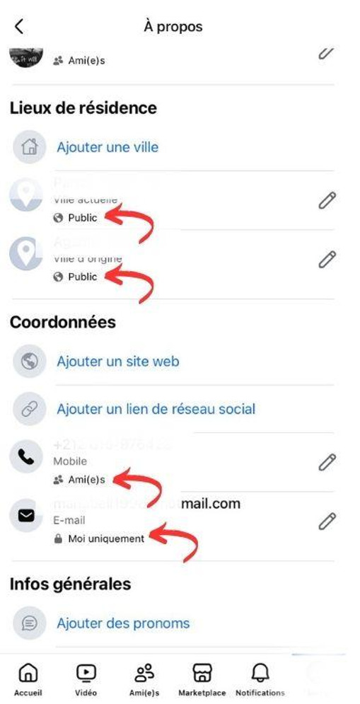 Modifier vos informations de profil Facebook