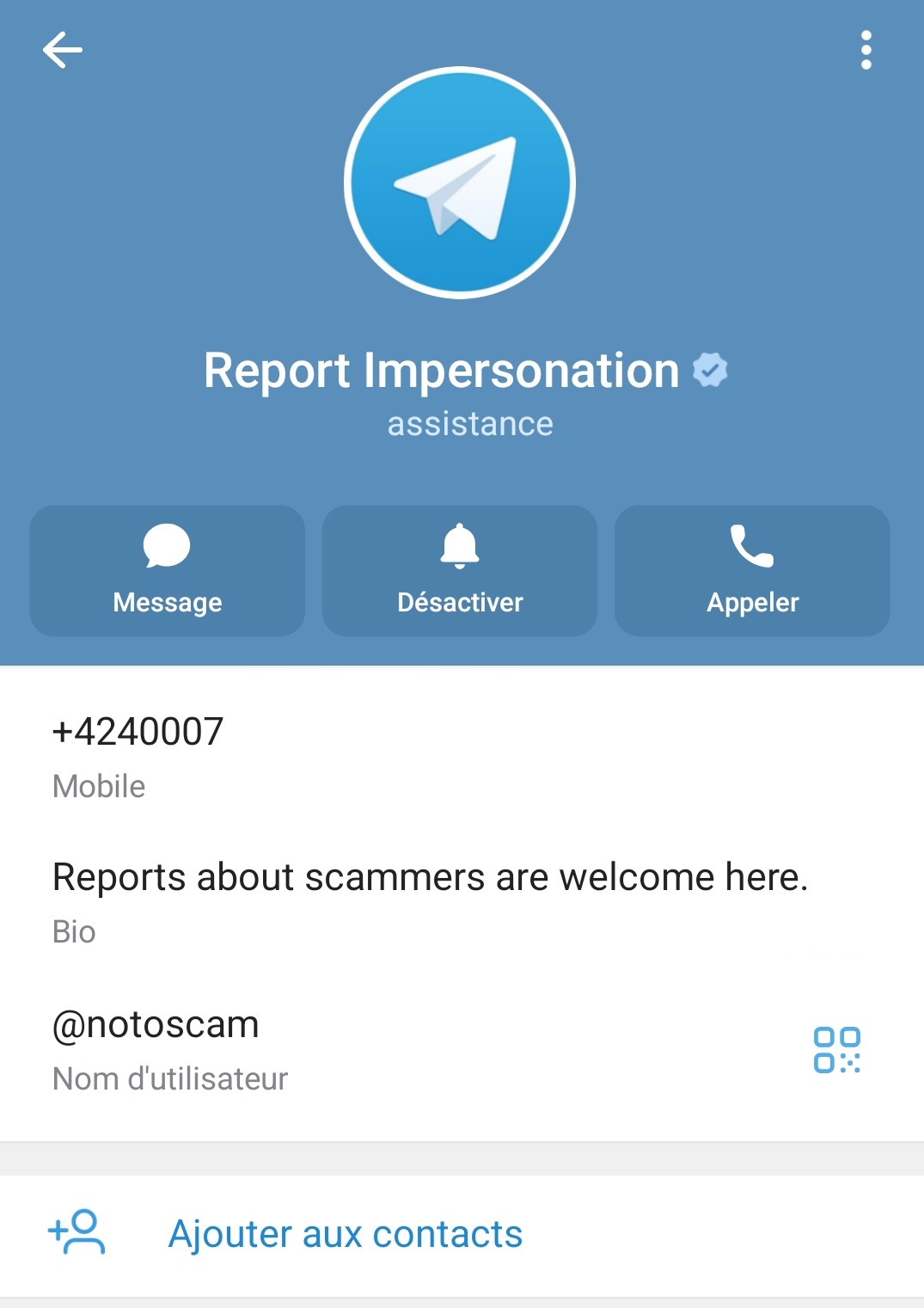 Signaler un escroc sur Telegram via le bot