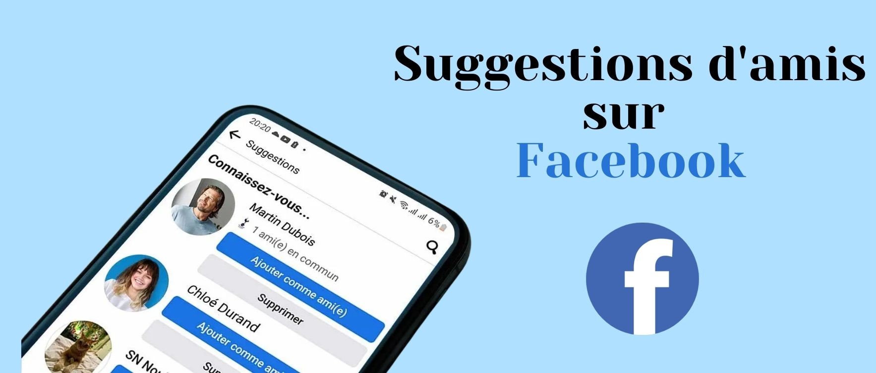 Suggestions d'amis sur Facebook