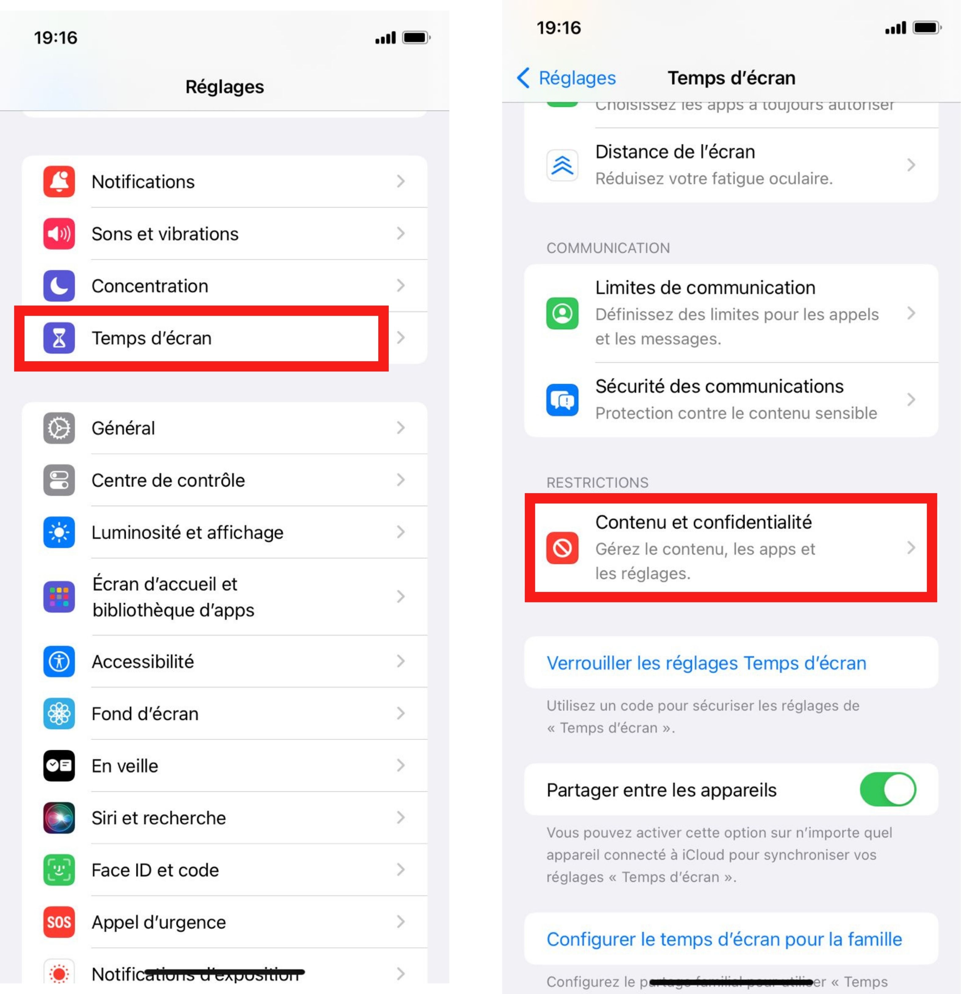 Temps d’écran iPhone