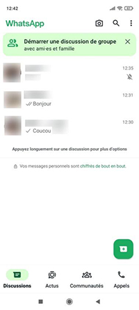 Cliquez Sur La Conversation Que Vous Avez Précédemment Mise En Mode Silencieux