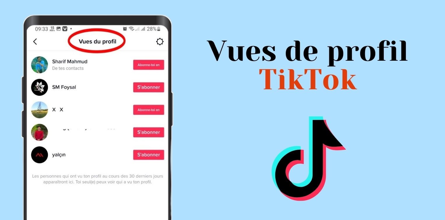 Vue de profil TikTok